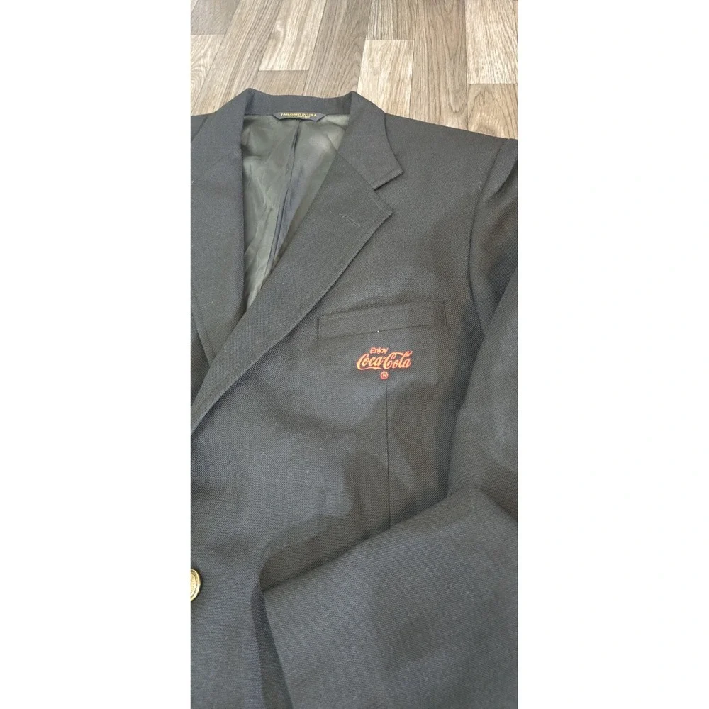 RMC Regent Blazer Coca-Cola Employee Uniform Black Gold Button Men's 42L Vintage